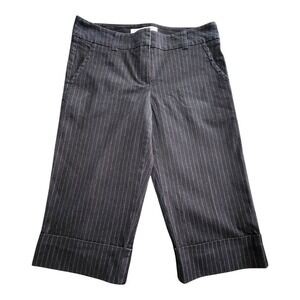 Trina Turk Pants Women's‎ Size 4 Charcoal Gray Pin Striped Dress Trousers Slacks